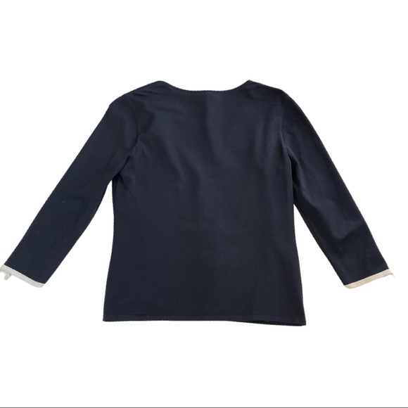 Escada Navy & White Polka Dot Twin Sweater Set 36 - Picture 2 of 10